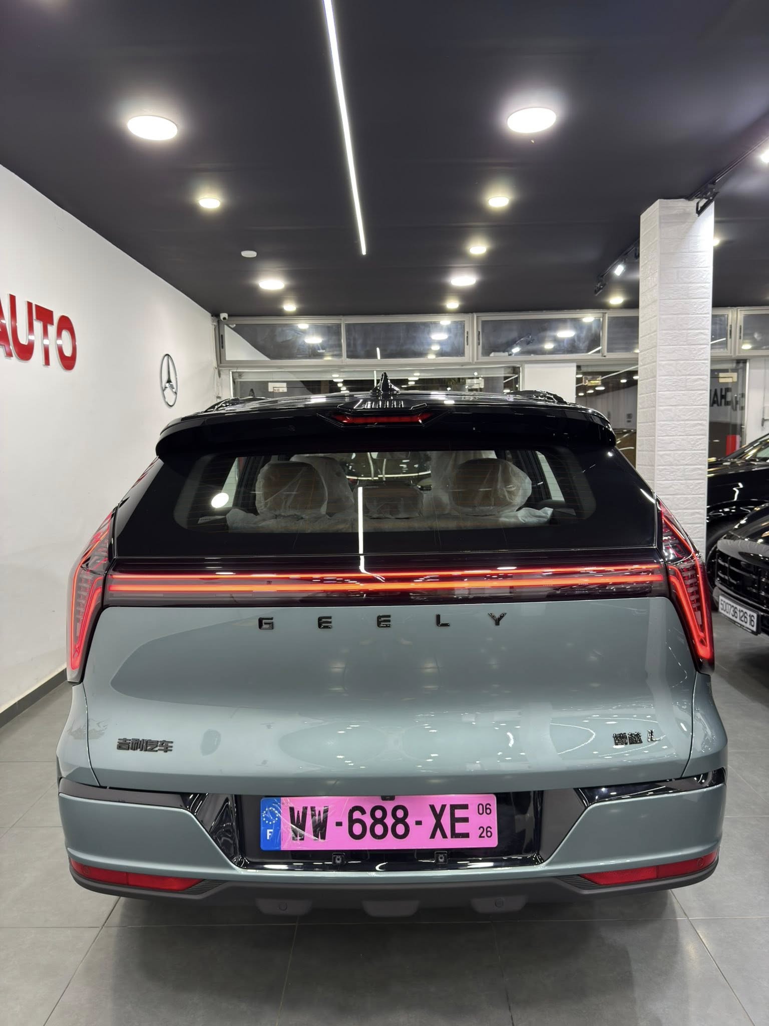 Vue arrière gris